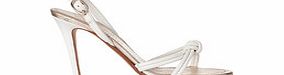 Ralph Lauren Collection Mila white leather knot heeled sandals