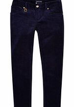 Ralph Lauren Girls 7-12yrs navy corduroy trousers