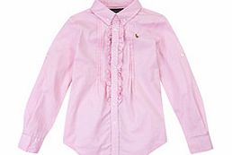 Ralph Lauren Girls 7-12yrs pink cotton shirt