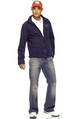 mens fleece-lined zip-fastening jacket