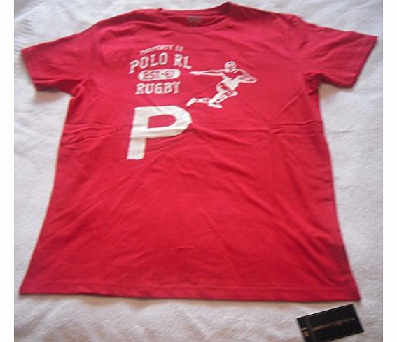Ralph Lauren Mens Ralph Lauren T-Shirt (USA Import) from teamonat ***FREE DELIVERY*** (Large, Red)