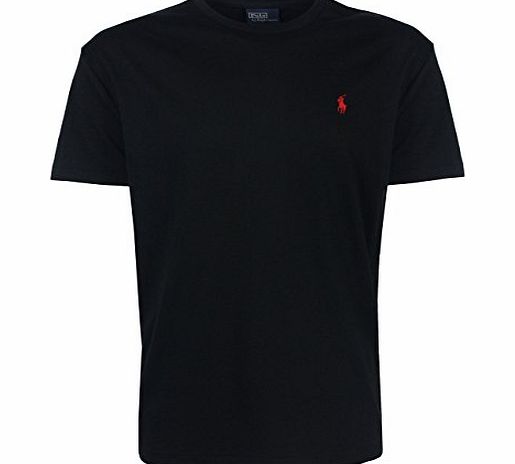 Mens T-Shirt Classic Crew Neck Black - Small