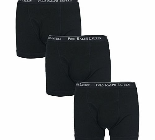Ralph Lauren Mens Underwear Boxer Brief 3 Pack Black - X-Large