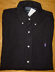 Ralph Lauren Polo - Classic-fit Long-sleeve Black Shirt With Polo Player Embroidery