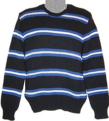 Polo - Heavy Knitted Crew-neck Stripe Sweater