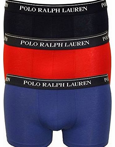 Polo Ralph Lauren 3-Pack Boxer Trunks, Navy/Red/Blue Size: Small