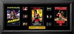 Rambo Trilogy Film Cell: 245mm x 540mm (approx). - black frame with black mount