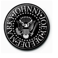 Ramones B & W Logo Button Badges