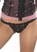 Rampage Flora thong with stretch lace trim