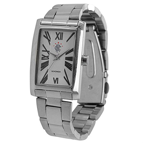 Rangers F.C. Rangers FC Rectangle Face Watch Ladies Silver/White -