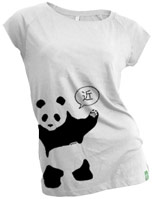 Bamboo Fibre Cap Sleeve Panda T-Shirt - ethical