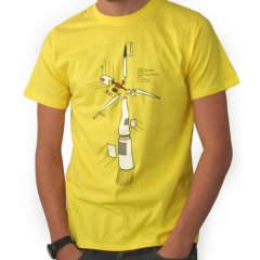 Rapanui Mens Rapanui Nimby Wind Turbine Organic Tee Yellow