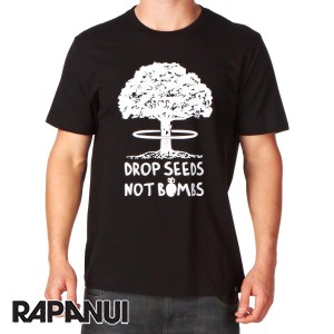 Rapanui T-Shirts - Rapanui Drop Seeds Not Bombs