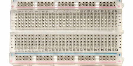 Rapid Solderless Breadboard Transparent 400 Points