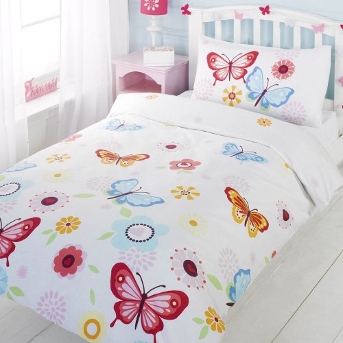 Butterfly Single Duvet Cover and Pillowcase Set