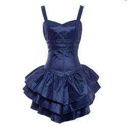 rare Vanessa Ruffle Dress - Blue