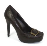 Garage Shoes - Cooper - Womens High Heel Shoe - Brown Snake Size 3 UK