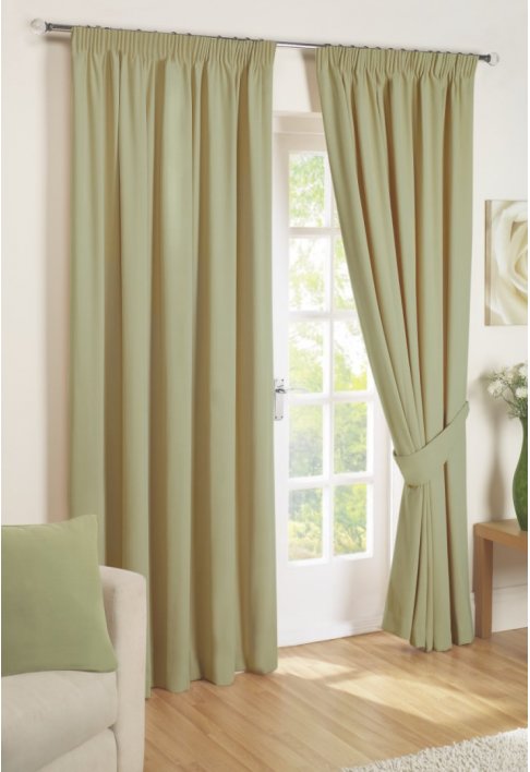 Ravenna Green Lined Curtains