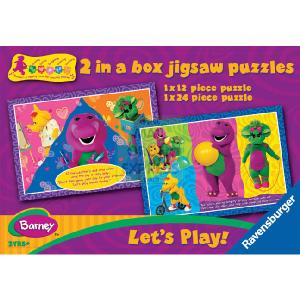Barney Let s Play 12 and 24 Piece Jigsaw Puzzles