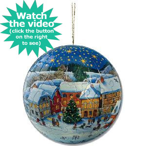 Christmas Village Christmas Tree Bauble Puzzleball 60 Piece