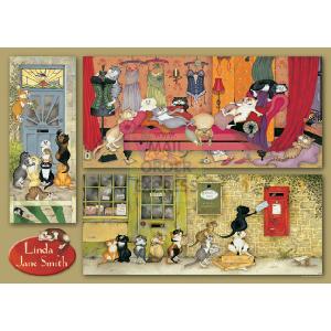 Crazy Cats Linda Jane Smith 1000 Piece Jigsaw Puzzle