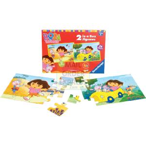 Ravensburger Dora the Explorer 2 in a Box 12 and 24 Piece Jigsaw Puzzles