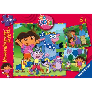 Ravensburger Dora The Explorer 3x49 Piece Jigsaw Puzzles