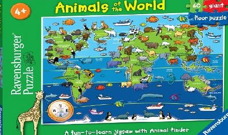 Puzzle 60 Pieces Animals of the World Giant Floor Puzzle