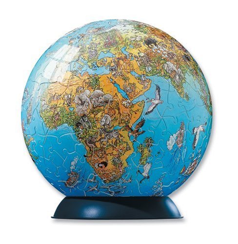 Puzzleball 240 Pieces Illustrated World Map