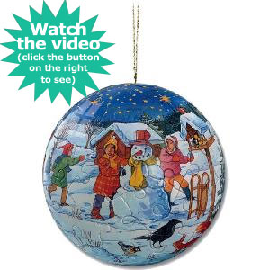 Snowman Christmas Tree Bauble Puzzleball 60 Piece