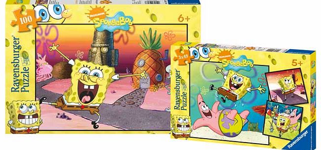Spongebob 100pc and 3x49pc Puzzles