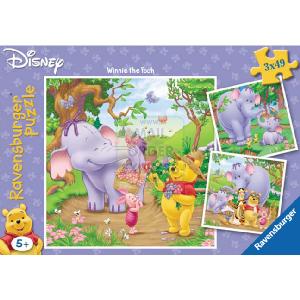 Ravensburger Winnie The Pooh Travel With The Heffalump 3 x 49 Piece Jigsaw Puzzles