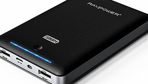 RAVPower 15000mAh Deluxe External Battery Pack (3rd Generation Portable Charger, Power Bank, 4.5A, Dual USB) 