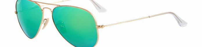 Ray-Ban Aviator Green Flash Lense Sunglasses -