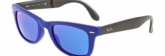 Folding Wayfarer Sunglasses - Matte Blue