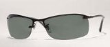 Ray-Ban 3183 Sunglasses 006/71 MATTE BLACK GRAY GREEN 63/15 Medium