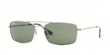 RayBan Ray Ban 3309 Sunglasses 004 GUNMETAL CRYSTAL GREEN 53/18 Small