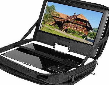 Rayinblue New Black 9.5`` Portable DVD Player Case Carry Bag with Strap for Car Headrest Mount