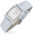 Don Giovanni - Diamond Frame and Satin Light Blue Band Dress Watch