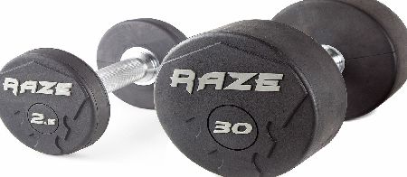 Raze 1 x 20.0kg Premium Rubber Dumbbell