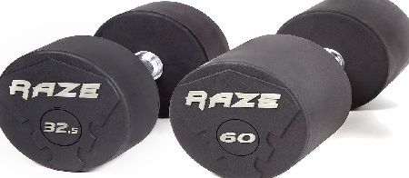Raze 1 x 45.0kg Premium Rubber Dumbbell