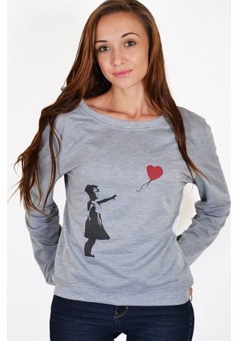 Banksy Balloon Girl Women Jumper Sweatshirt Top (ML (Size 12-14))