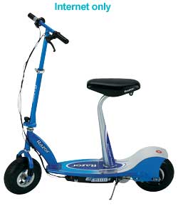 razor E300S Blue Electric Scooter With Detachable Seat