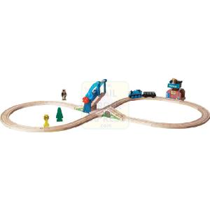 RC2 Learning Curve Thomas Wooden Railway Swing Bridge and Crane Set