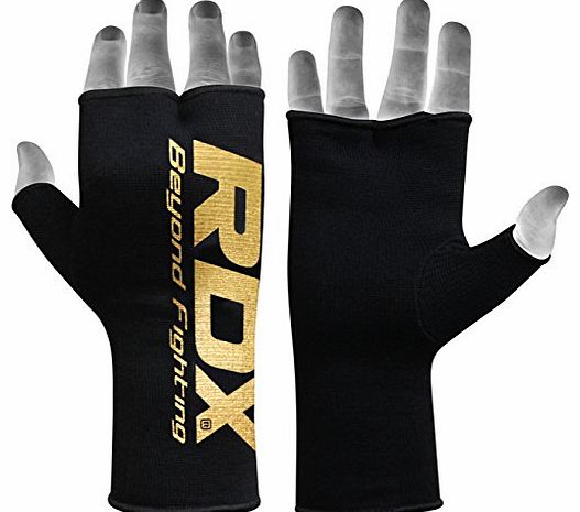 RDX Auth Authentic RDX Boxing Fist hand inner gloves Muay Thai Wraps Black-Size Medium