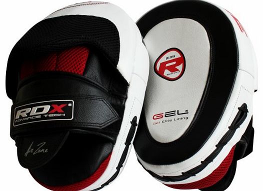 Authentic RDX Leather Focus Pads,Hook & Jab Mitts,MMA Boxing Kick Gloves