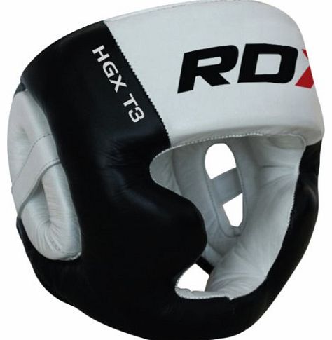 Authentic RDX Nappa Cow Leather Zero Impact Head Guard Helmet Boxing MMA Martial Arts Kick
