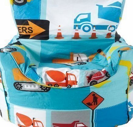 Ready Steady Bed Childrens Bean Bag Chair Construction Design Ready Filled