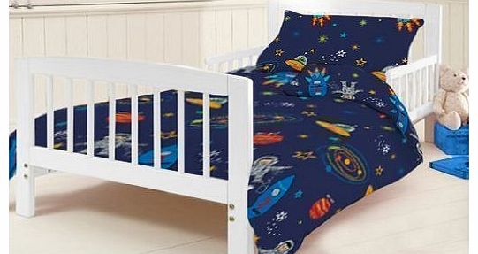 Cotbed Size Junior Duvet Cover Set Space Boy with Pillowcase