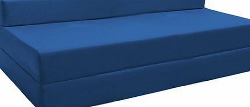 Ready Steady Bed Fold Out Water Resistant Z Bed Sofa in Blue. Soft, Comfortable amp; Lightweight with a Removeable C
